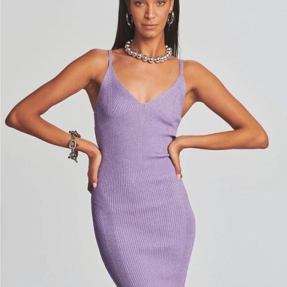 Retrofete AMSTER Rib Knit Glitter Dress Medium NWT $798 - Picture 5 of 10